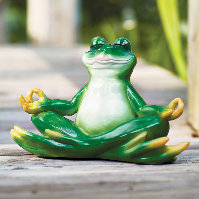 Meditating Frog Statue
